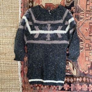 Free People Mini Sweater Dress Gray